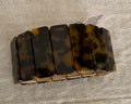 Tortoiseshell & Gold Stretch Cuff Bracelet