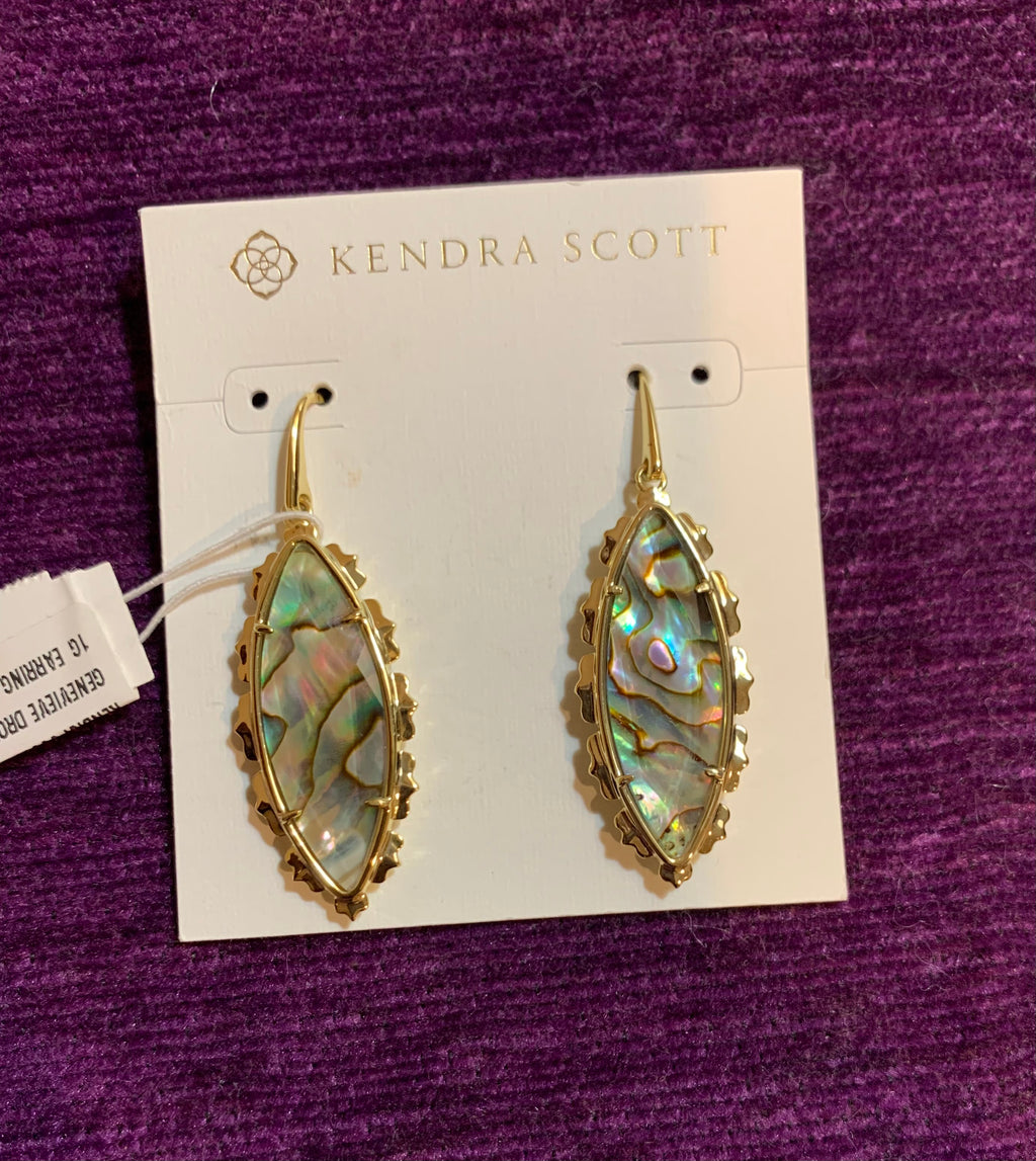 Kendra Scott Genevieve Drop Earrings in Abalone Shell