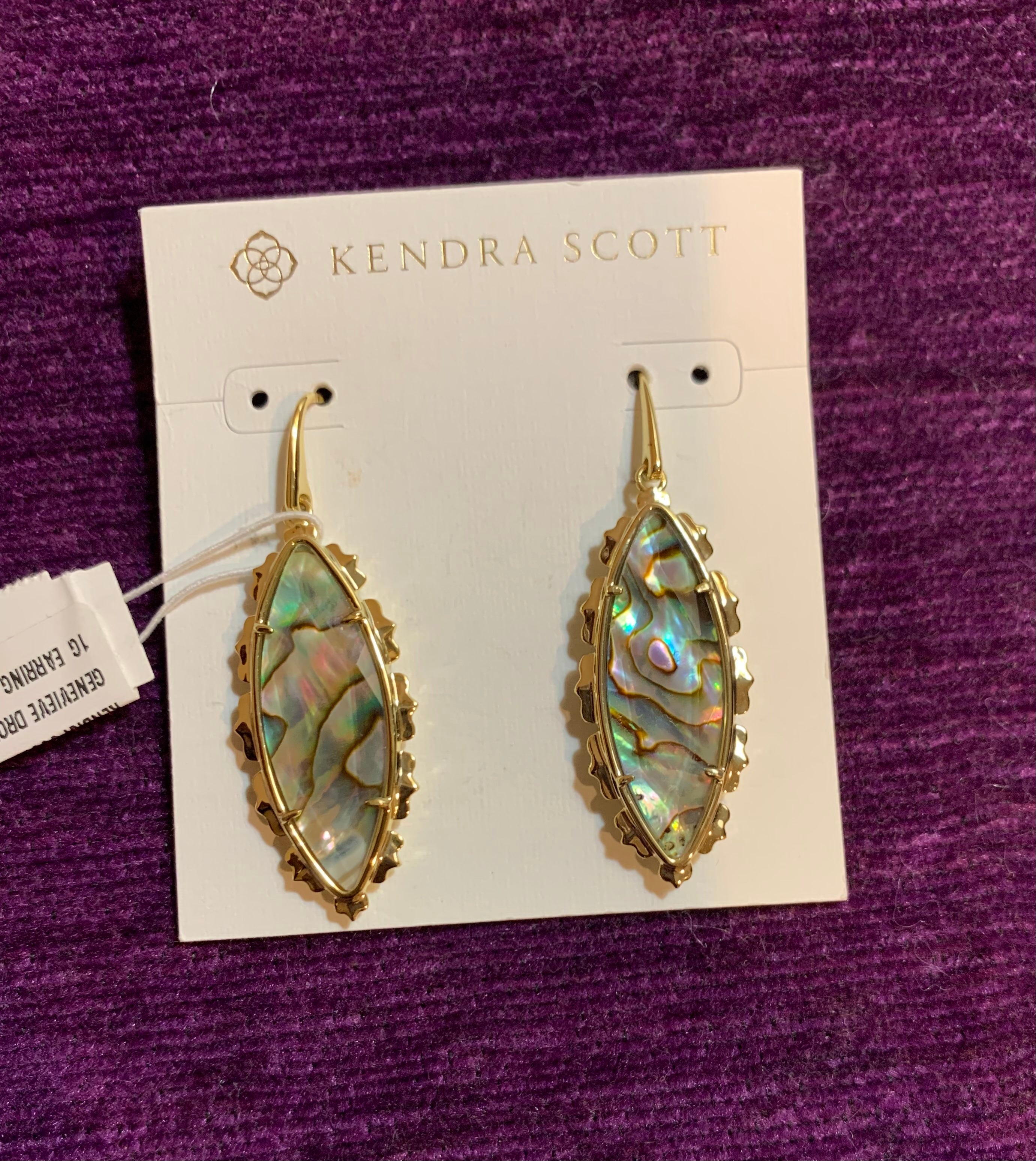 Kendra Scott Genevieve Drop Earrings in Abalone Shell