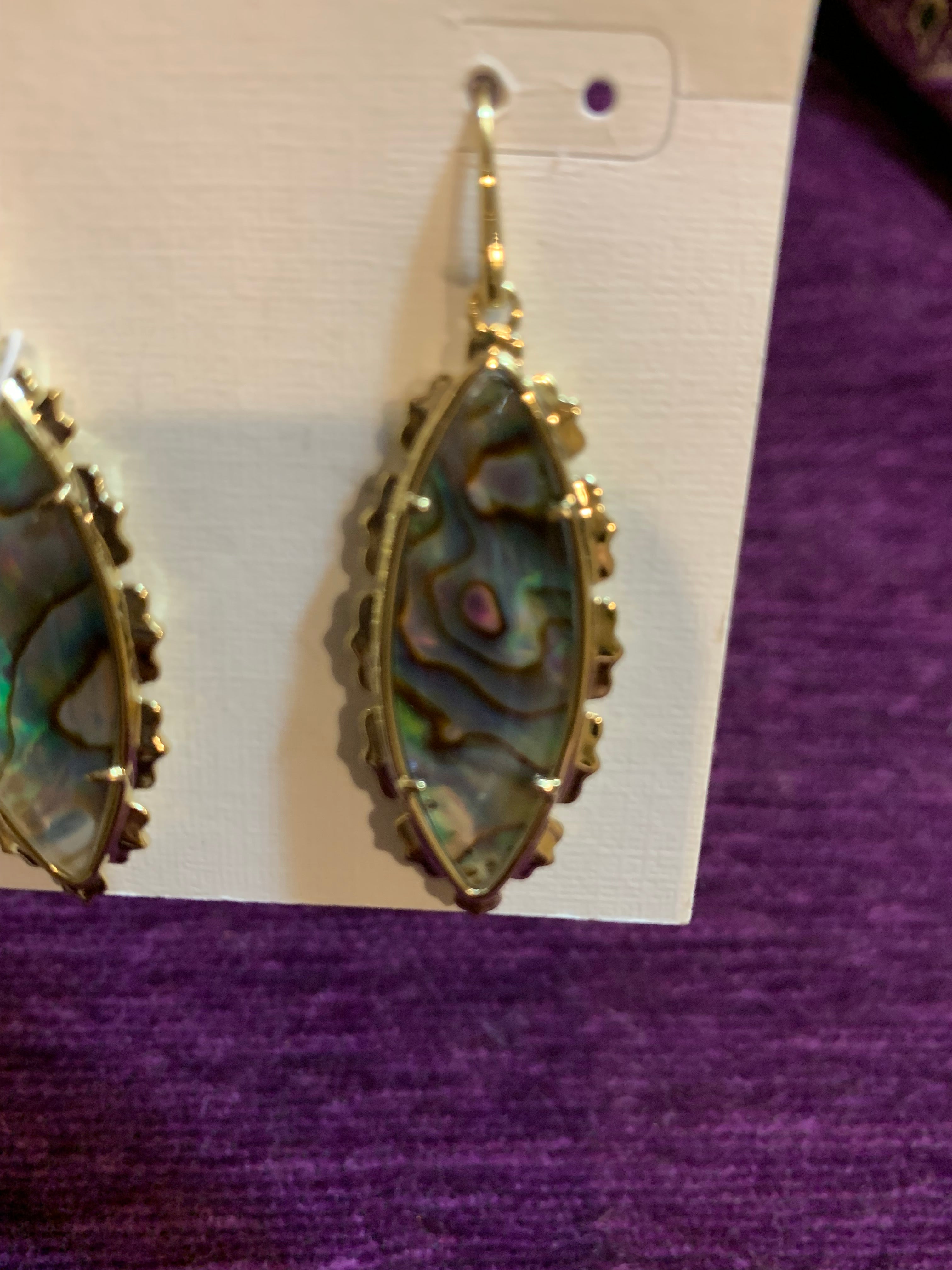 Kendra Scott Genevieve Drop Earrings in Abalone Shell